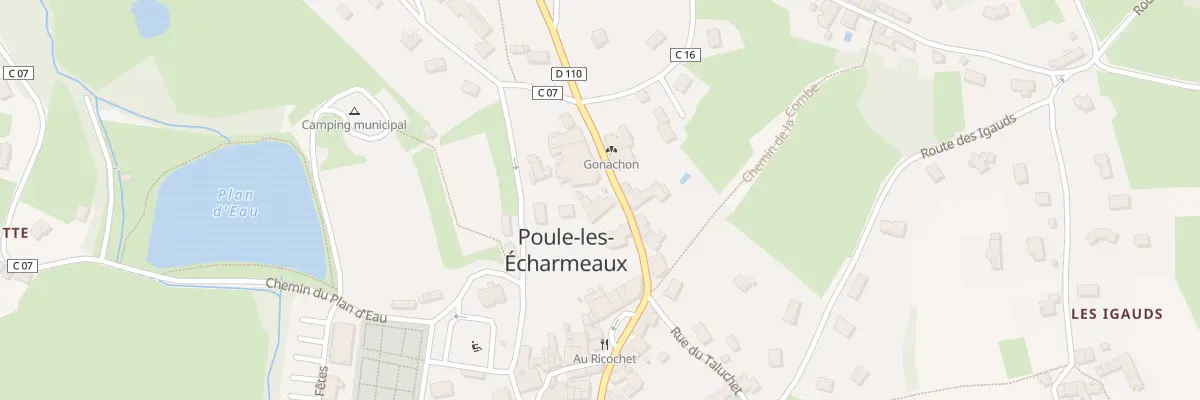 Plan du 74 Rue Centrale à Poule-les-Écharmeaux