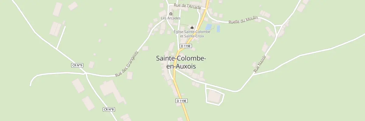 Plan du 1 Rue de la Chapelle à Sainte-Colombe-en-Auxois