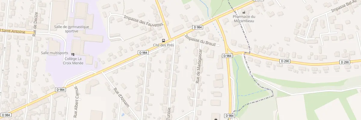 Plan du 3 Rue de Tunisie au Creusot