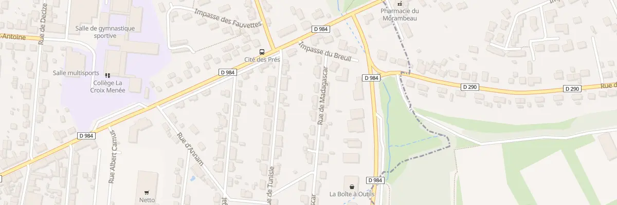 Plan du 8 Rue de Madagascar au Creusot
