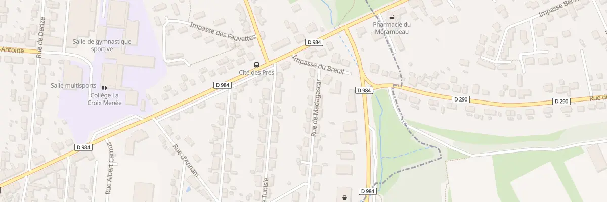 Plan du 6 Rue de Madagascar au Creusot