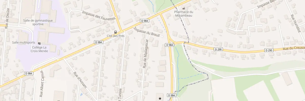 Plan du 3 Rue de Madagascar au Creusot