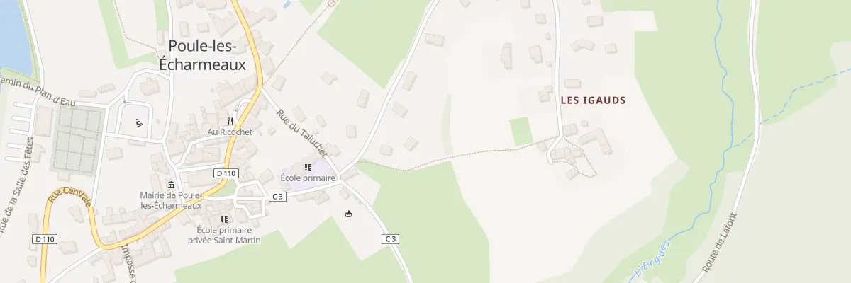 Plan du 70 Rte des Igauds à Poule-les-Écharmeaux