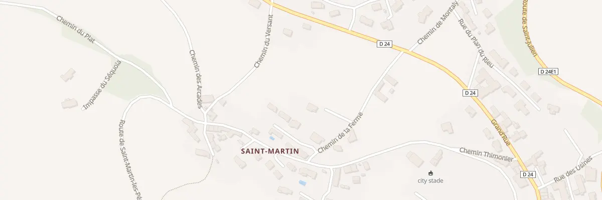 Plan du 5425 St Martin à Montrottier