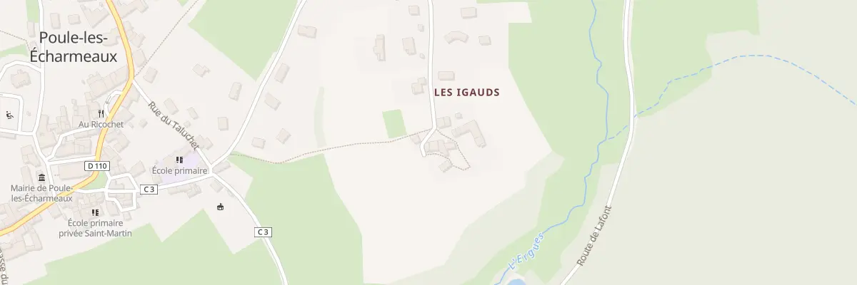 Plan du 600 Rte des Igauds à Poule-les-Écharmeaux