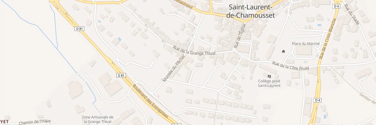 Plan du 5223 Rue de la Grange Thival à Saint-Laurent-de-Chamousset