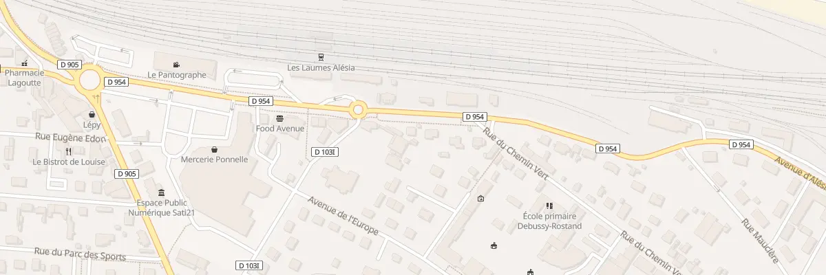 Plan du 12 Av de la Gare à Venarey-les-Laumes