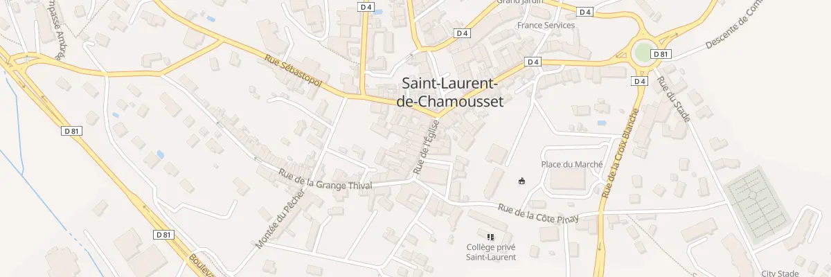 Plan du Bourg à Saint-Laurent-de-Chamousset