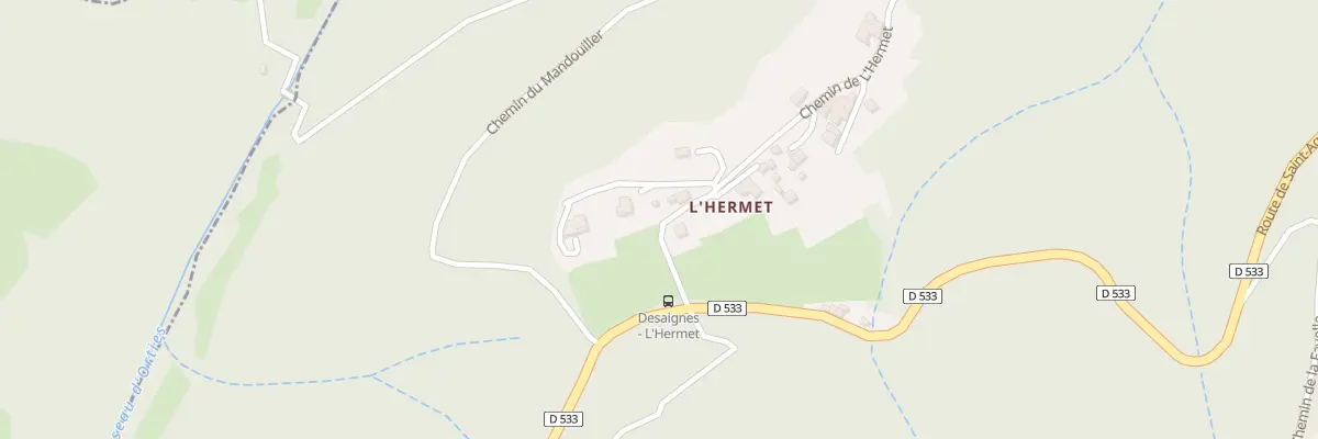 Plan du 105 Che de Lhermet à Désaignes