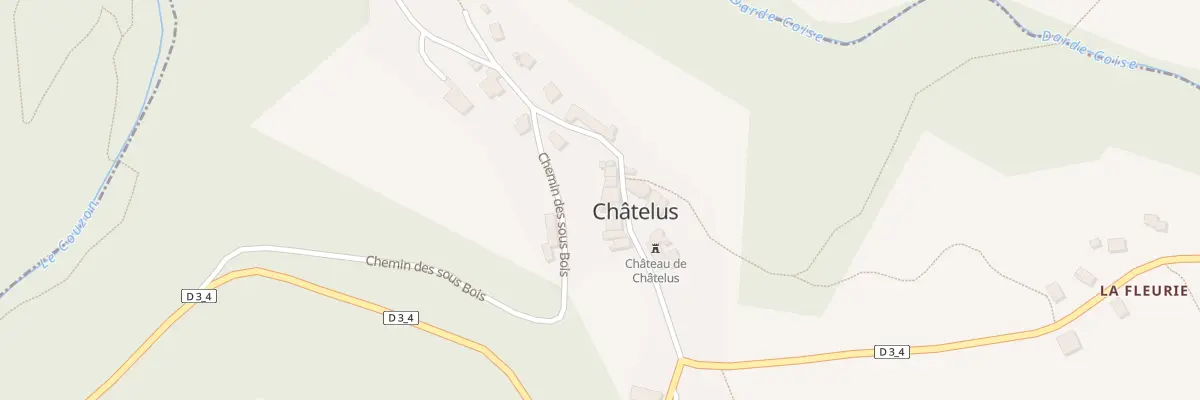 Plan du 5000 Le Bourg à Châtelus