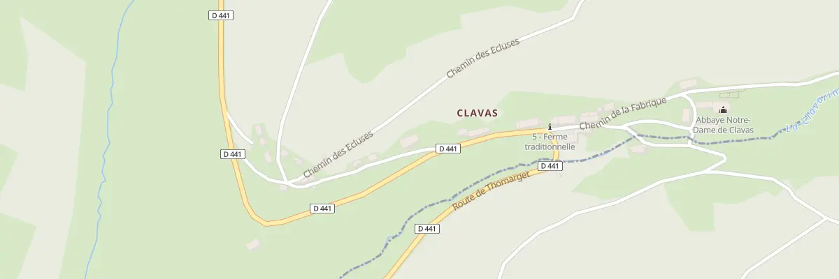Plan du 5327 Clavas à Riotord