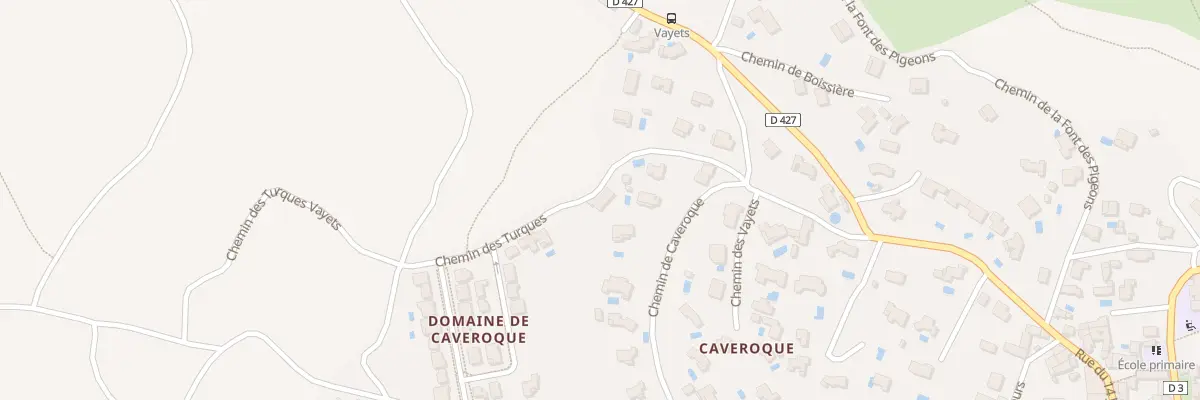 Plan du 109 Che des Turques à Cabrières