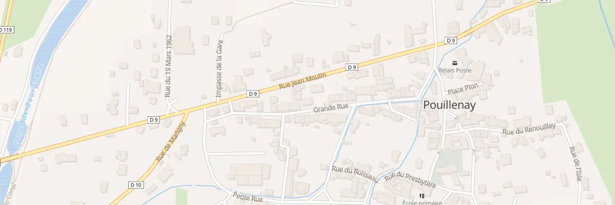 Plan du 34 Gr Grande Rue à Pouillenay