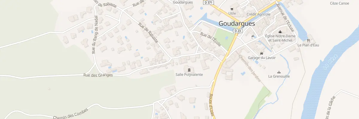 Plan du 13 Rue des Granges à Goudargues