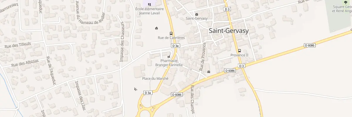 Plan du 1 Rue du Marché à Saint-Gervasy