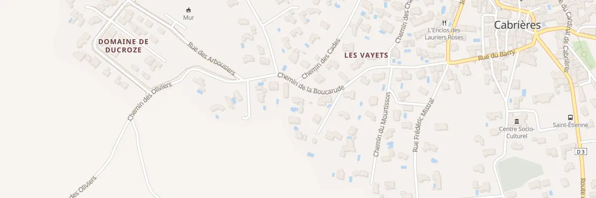 Plan du 264 Che de la Boucarude à Cabrières