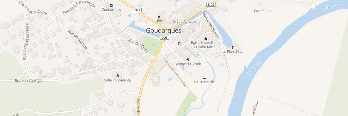 Plan du 2 Av du Lavoir à Goudargues