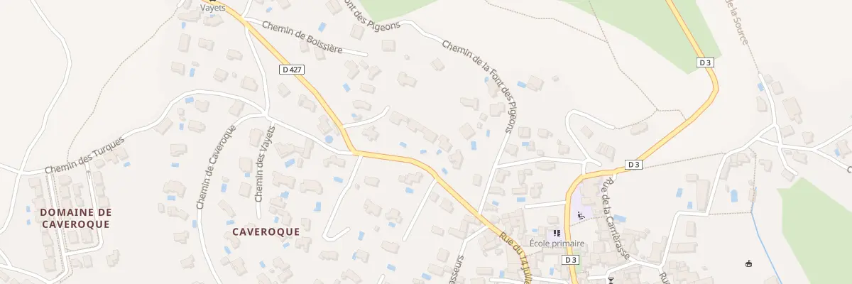 Plan du 39 Rte de Poulx à Cabrières