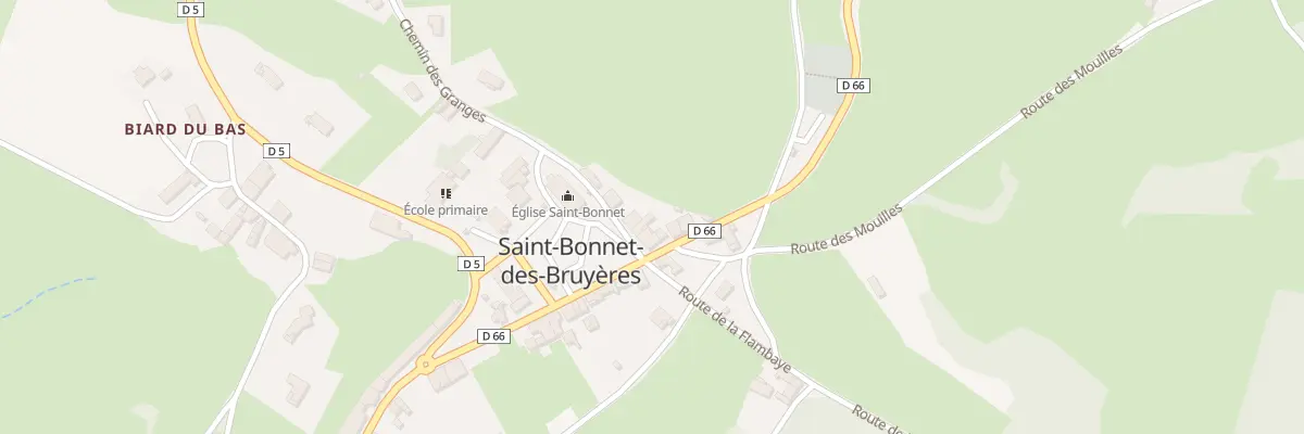 Plan du 5033 Le Bourg à Saint-Bonnet-des-Bruyères