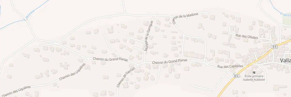 Plan du 5235 Mte de la Garrigue à Vallabrix