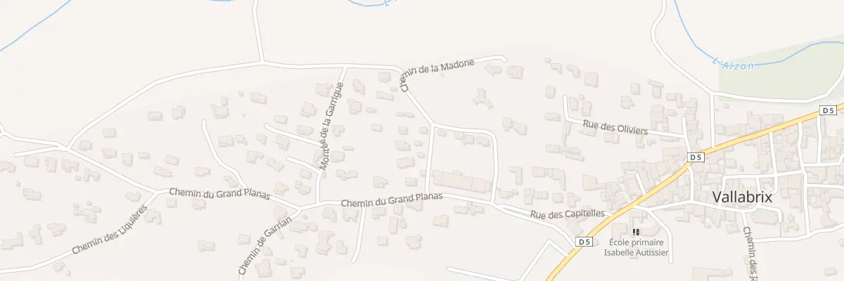 Plan du 5150 Grand Planas à Vallabrix