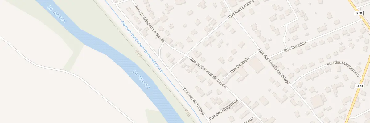 Plan du 58 Rue du General de Gaulle à Pogny