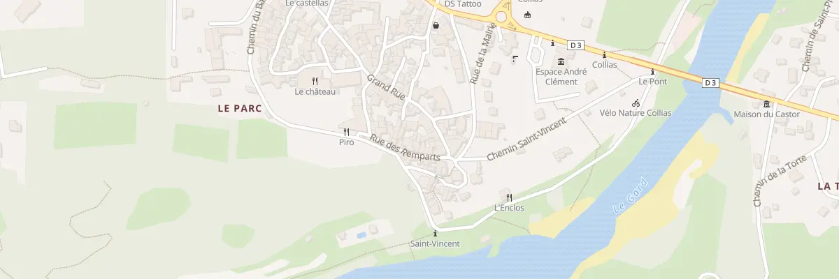 Plan du 6 Rue des Remparts à Collias