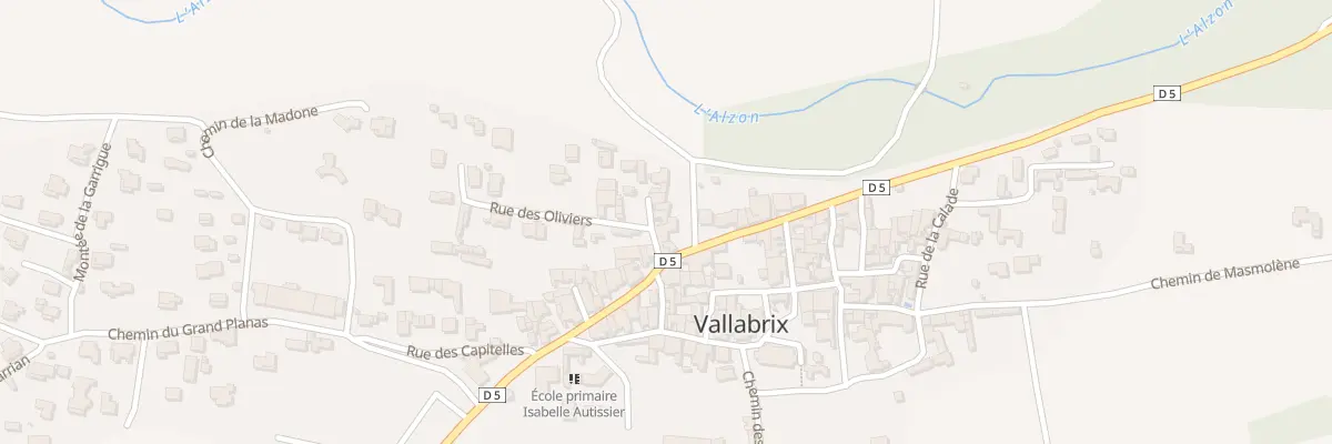 Plan du 97 Rte de Bagnols sur Ceze à Vallabrix