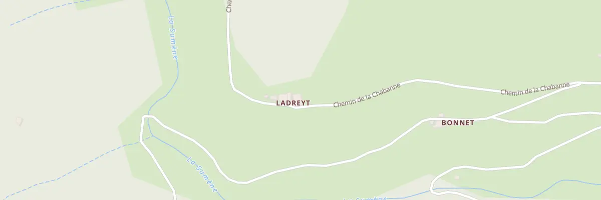 Plan du 1970 Che de la Chabanne à Saint-Prix