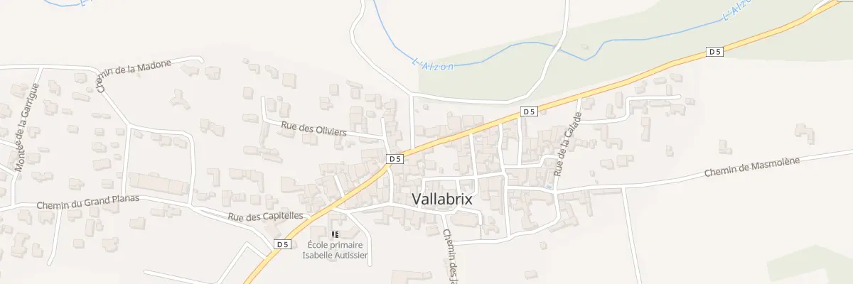 Plan du 122 Rte de Bagnols sur Ceze à Vallabrix