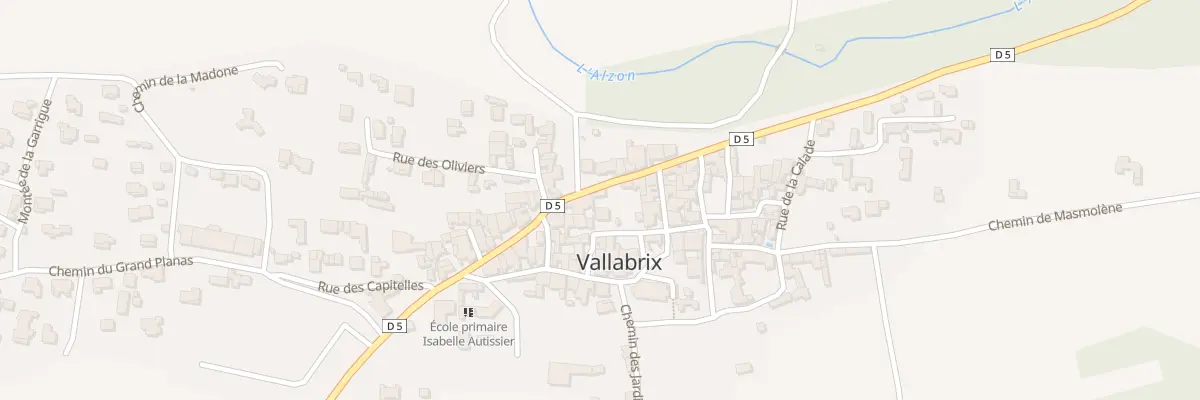 Plan du 5080 Rue du Centre à Vallabrix