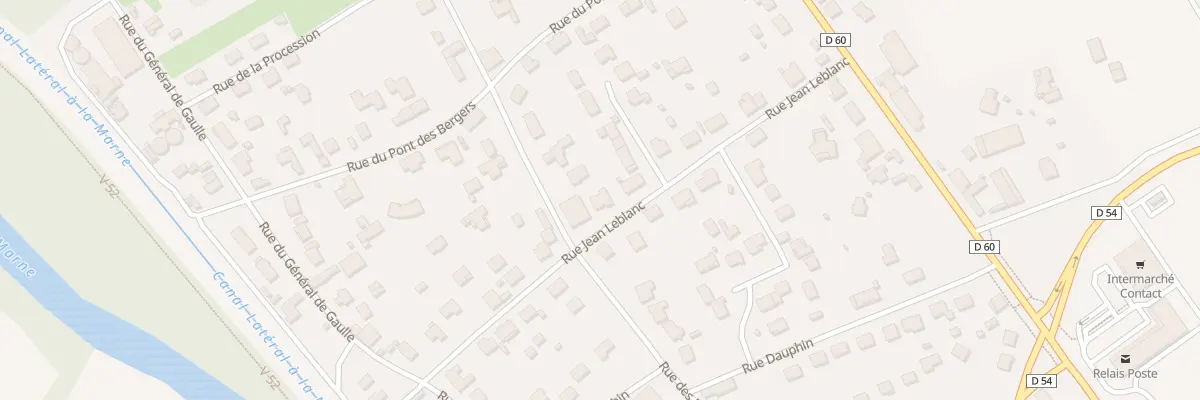 Plan du 20 Rue Jean Leblanc à Pogny