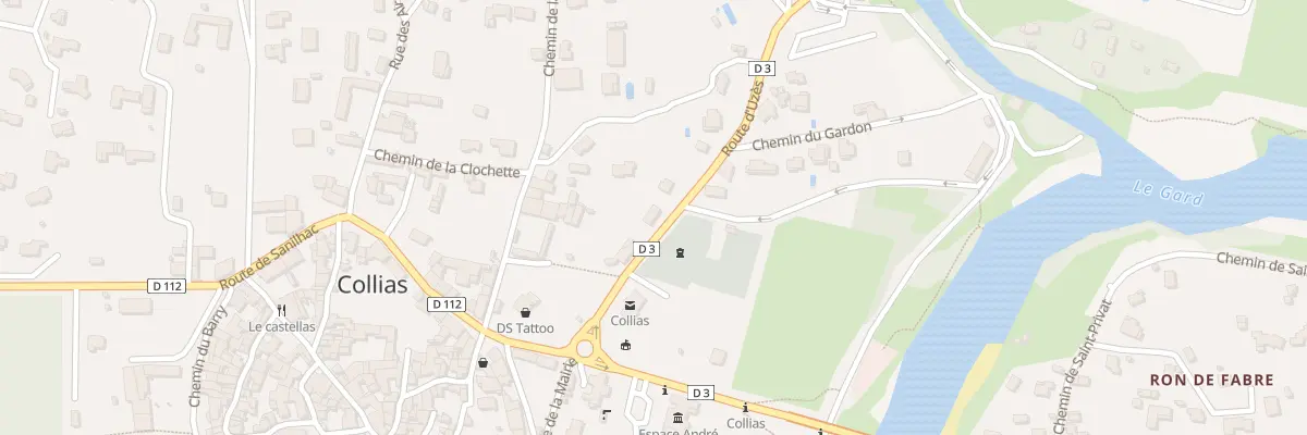 Plan du 92 Rte d’Uzes à Collias