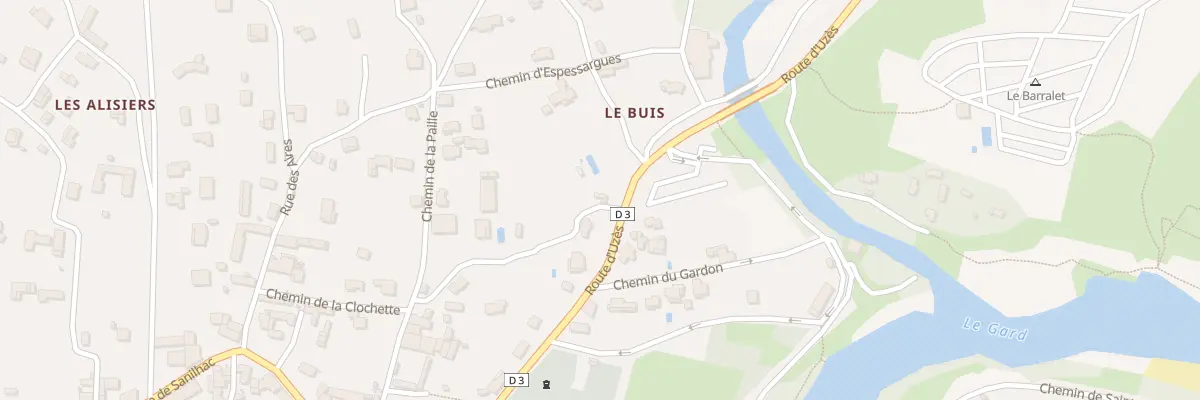 Plan du 318 Che de la Clochette à Collias