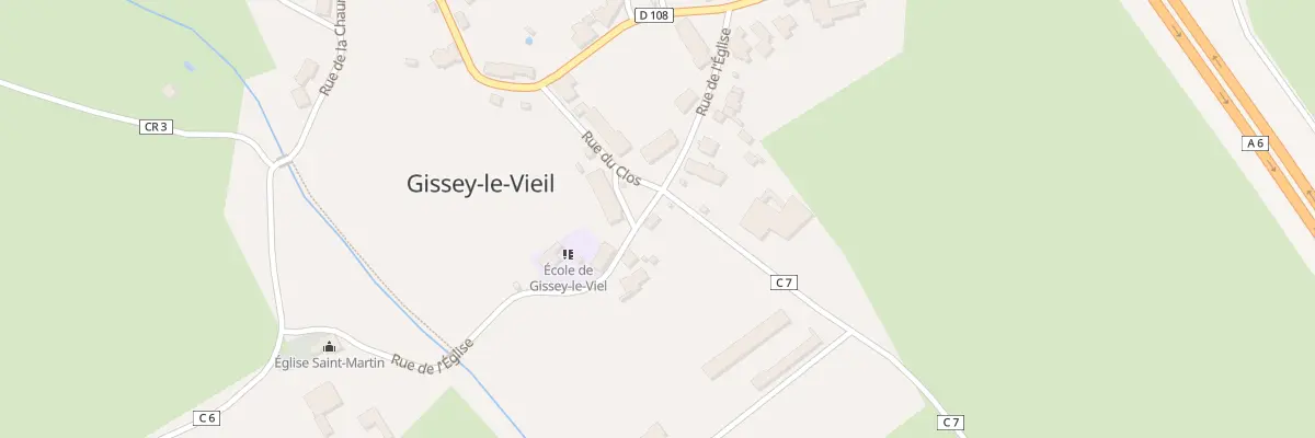 Plan du 9 Rue de l’Eglise à Gissey-le-Vieil
