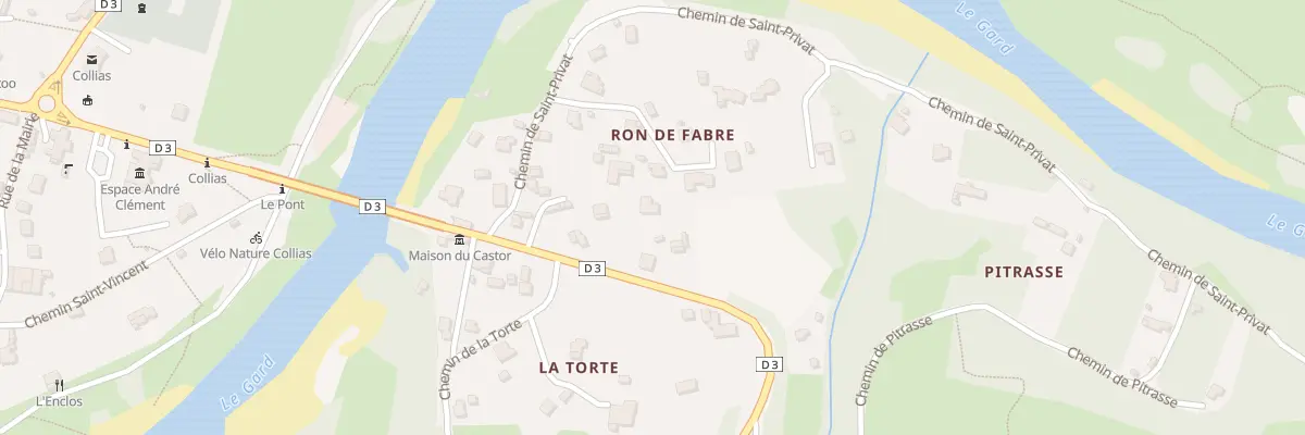 Plan du 8 Che Ron de Fabre à Collias