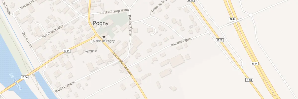 Plan du 6 Rue des Vignes à Pogny