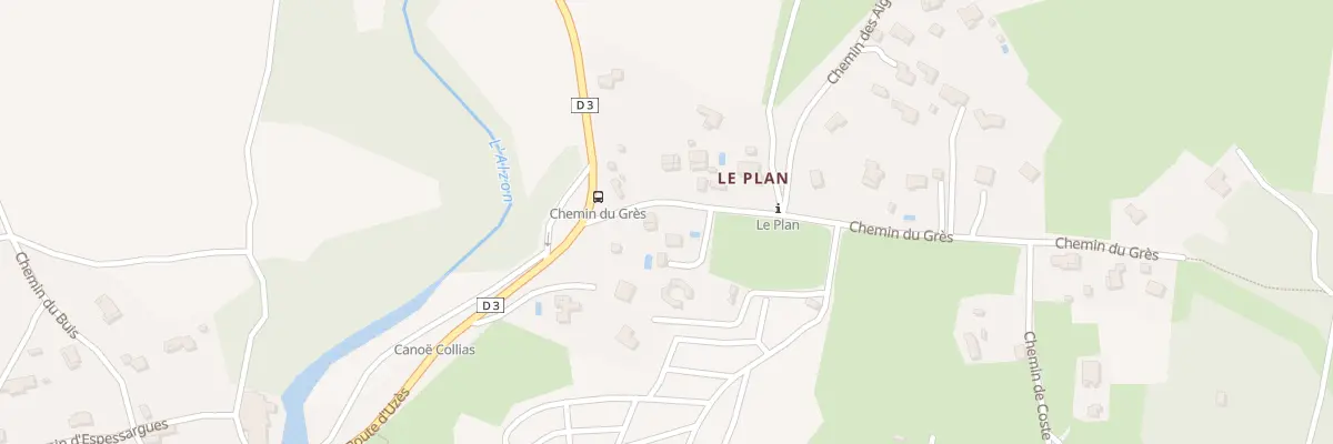 Plan du 2 Che du Grès à Collias