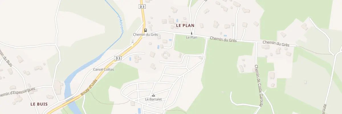 Plan du 8 Che du Grès à Collias