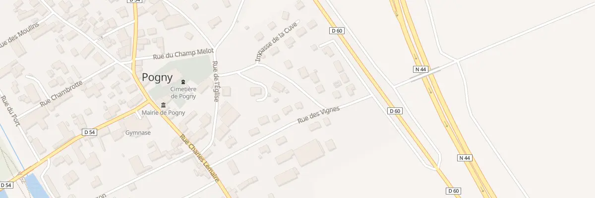 Plan du 14 Rue des Vignes à Pogny