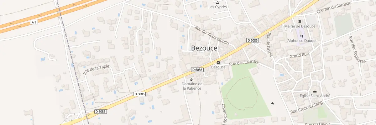 Plan du 90 Route nationale à Bezouce