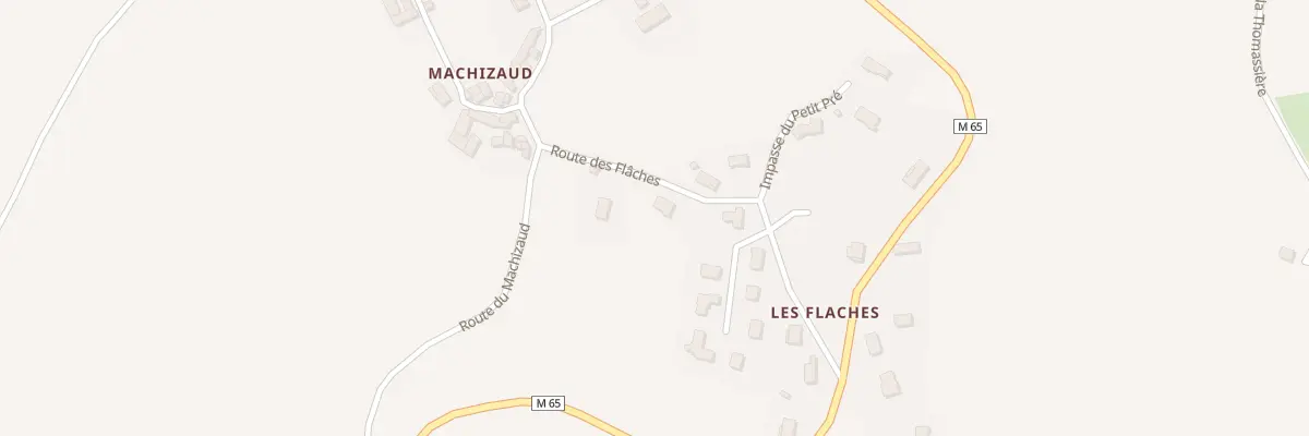 Plan du 9005 Les Flaches à Marcenod