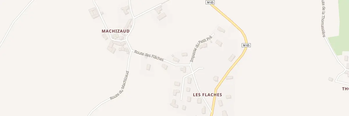 Plan du 5300 Les Flaches à Marcenod