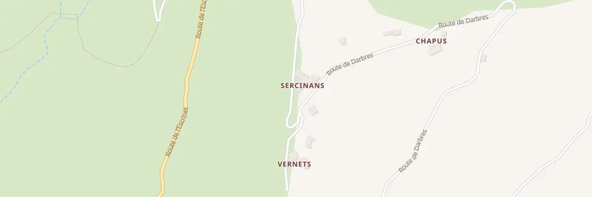 Plan du 5004 Sercinans à Saint-Laurent-sous-Coiron