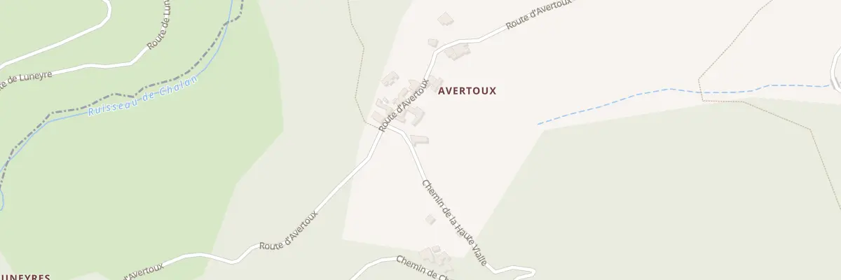 Plan du 5150 Avertoux à Beauvène