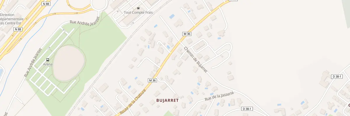 Plan du 1B Che de Bujarret à Saint-Chamond