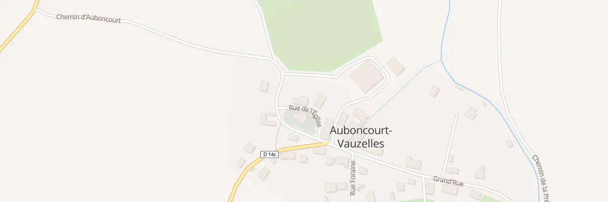Plan du 2 Che de l’Église à Auboncourt-Vauzelles
