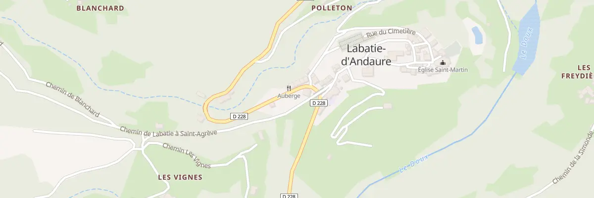 Plan du 1035A Rte Route Departementale 228 à Labatie-d’Andaure