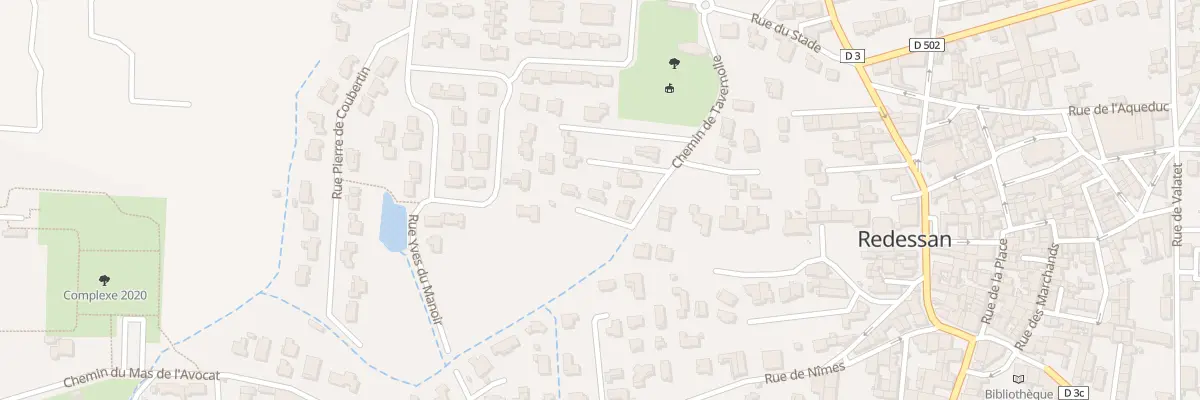 Plan du 5499 Rue du Stade à Redessan