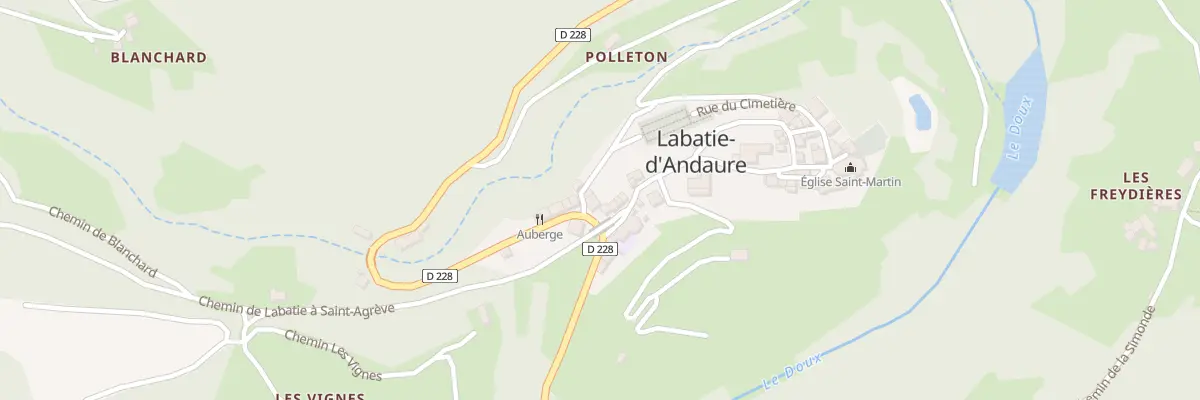 Plan du 1010 Rte Route Departementale 228 à Labatie-d’Andaure